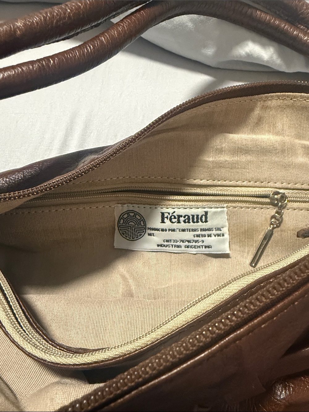 Brown Leather Messenger Bag for Women